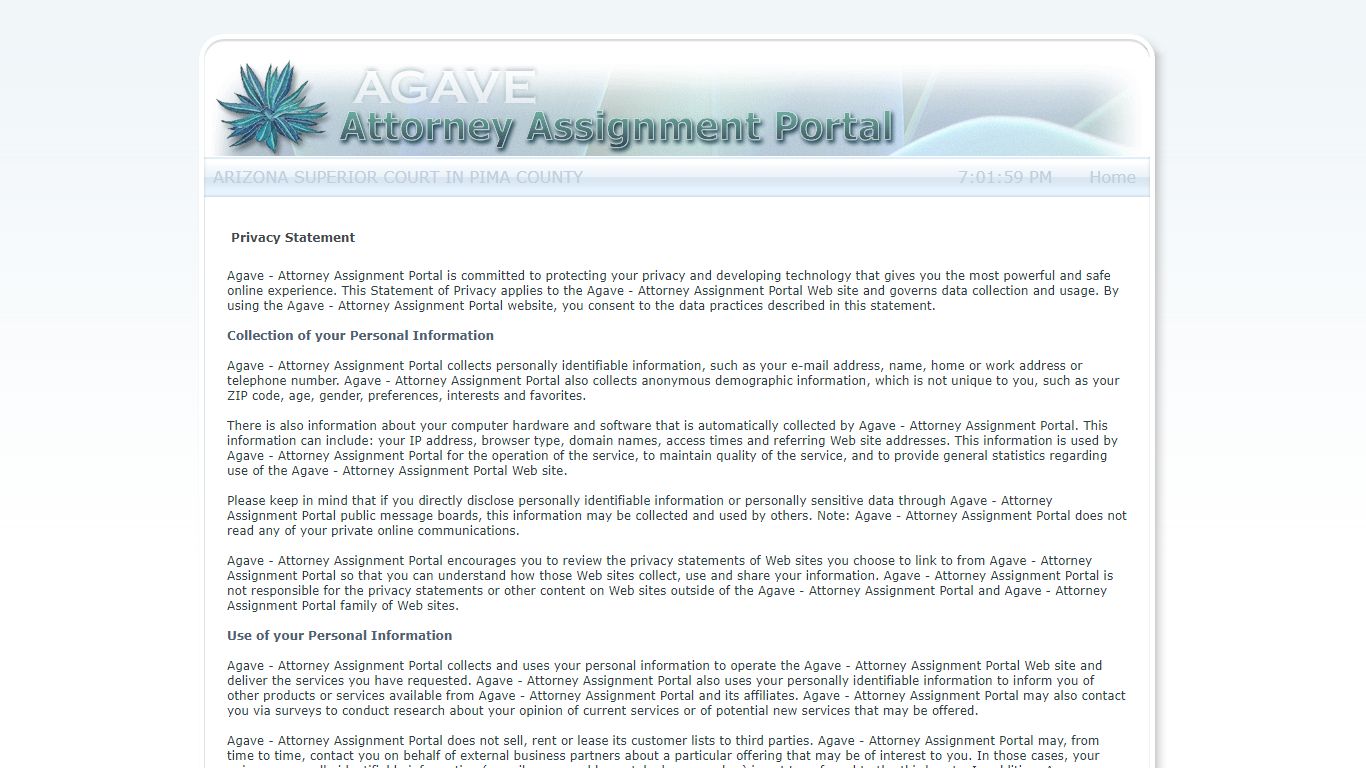 Agave Attorney Assignment Portal